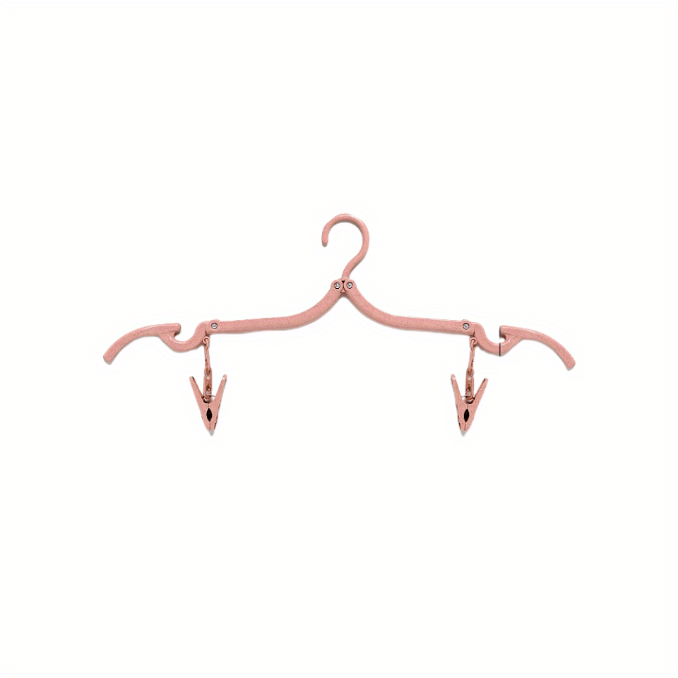 Foldable Coat Hanger Clothes Hanger With Clips For Travel