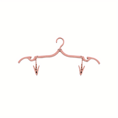 Foldable Coat Hanger Clothes Hanger With Clips For Travel