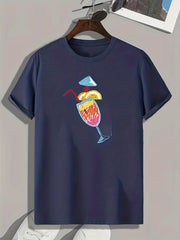 Summer Drinks Print Men's Sports T-shirt