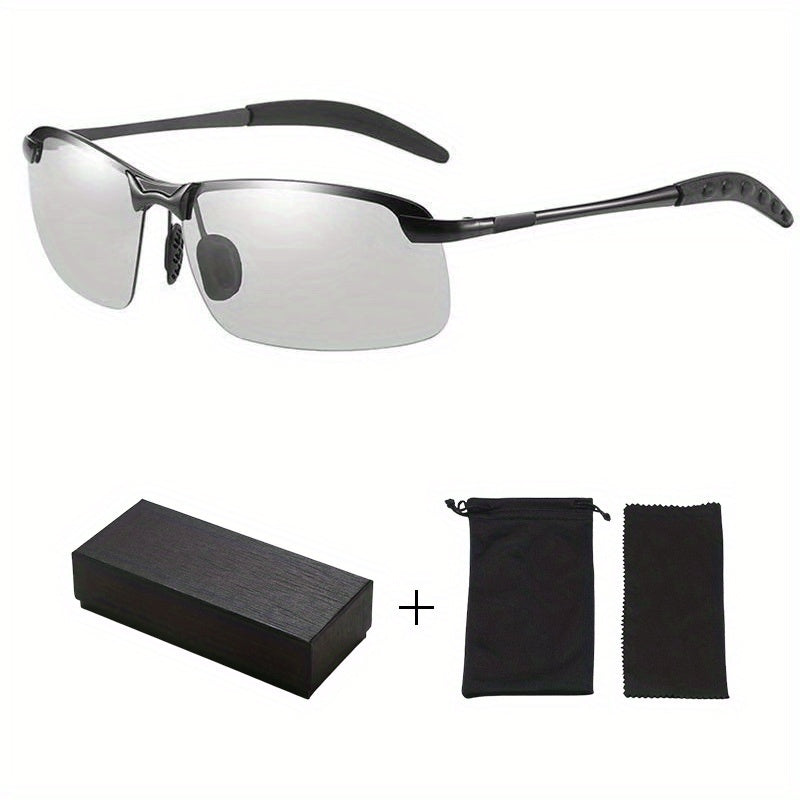 Retro Polarized Photochromic Sunglasses UV400 Protection