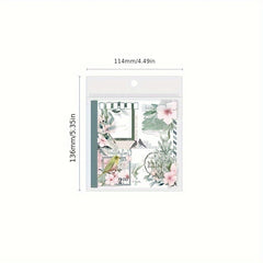Sticker Book Writing Flower Period Series Double Material Die Cut Diary Memo