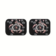 4pcs Spiral Pattern Car Floor Mats Water Absorbent Non Slip Stain Resistant