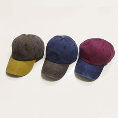 Vintage Washed Denim Soft Top Baseball Cap for Men