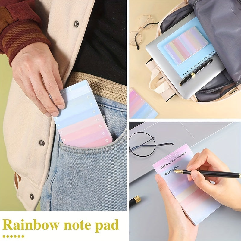50 Multicolors Lined Sticky Notes Self Adhesive Memo Pad
