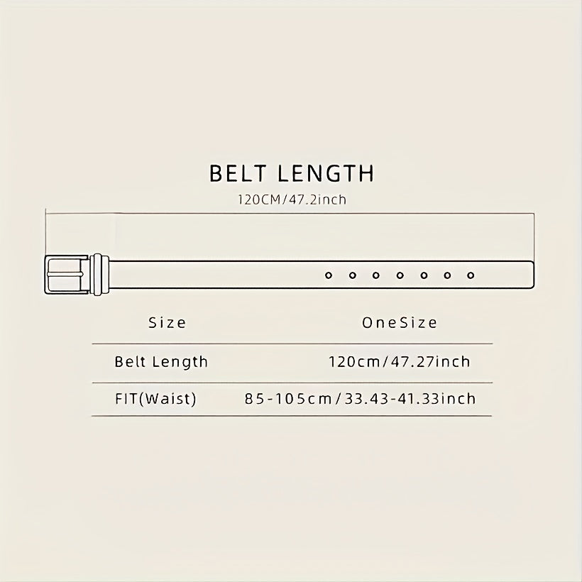 Embossed Leather Belt Waistband Retro Casual Belt For Men