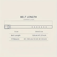 Embossed Leather Belt Waistband Retro Casual Belt For Men