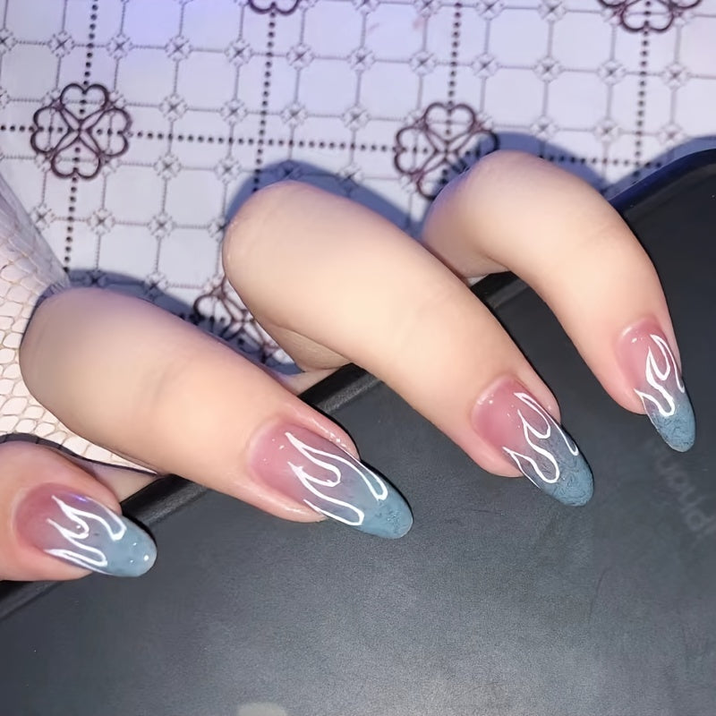 3D Holographic Flame Nail Art Stickers for DIY Nail Decoration