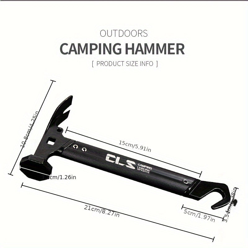 Mini Tent Hammer & Stake Remover Combo for Camping