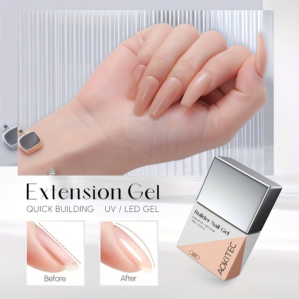 3pcs Aokitec 15ML Building Nail Gel Set - Nail Polish For Strengthener Gel