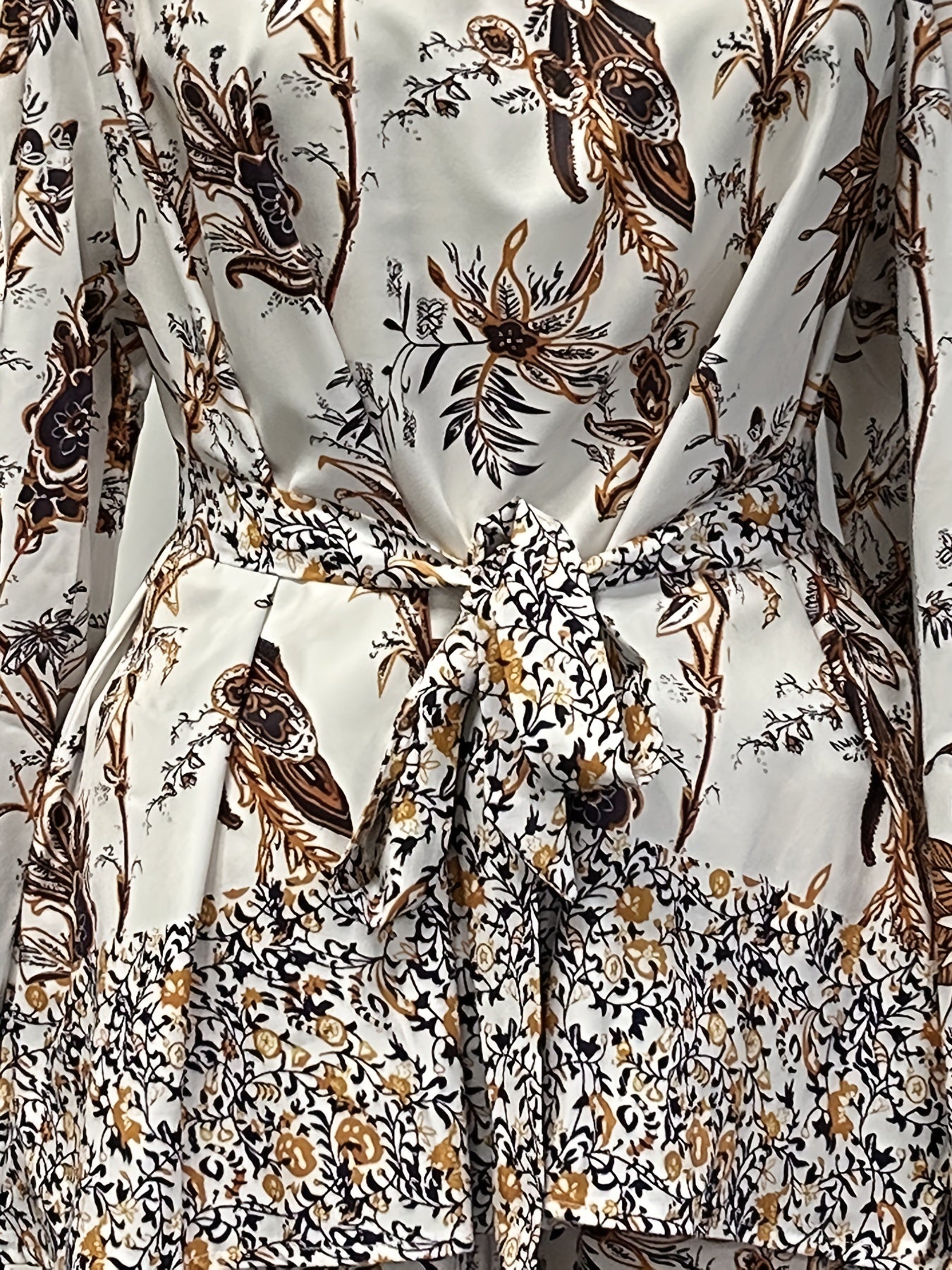  Plants Print Off Shoulder Top & Shorts Set