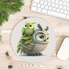 Little Owl Gaming Mouse Pad Waterproof Non-slip Rubber Base for Computer Laptop