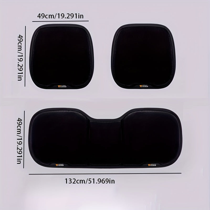3pcs Winter Car Seats Pad Thickened Plush Warm Car Seats Cushion
