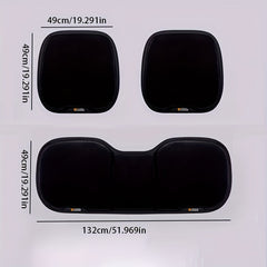 3pcs Winter Car Seats Pad Thickened Plush Warm Car Seats Cushion