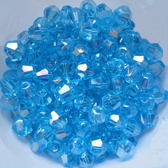 4mm Double Cone Crystal Rhombus Glass Beads DIY Beaded Bracelet Necklace