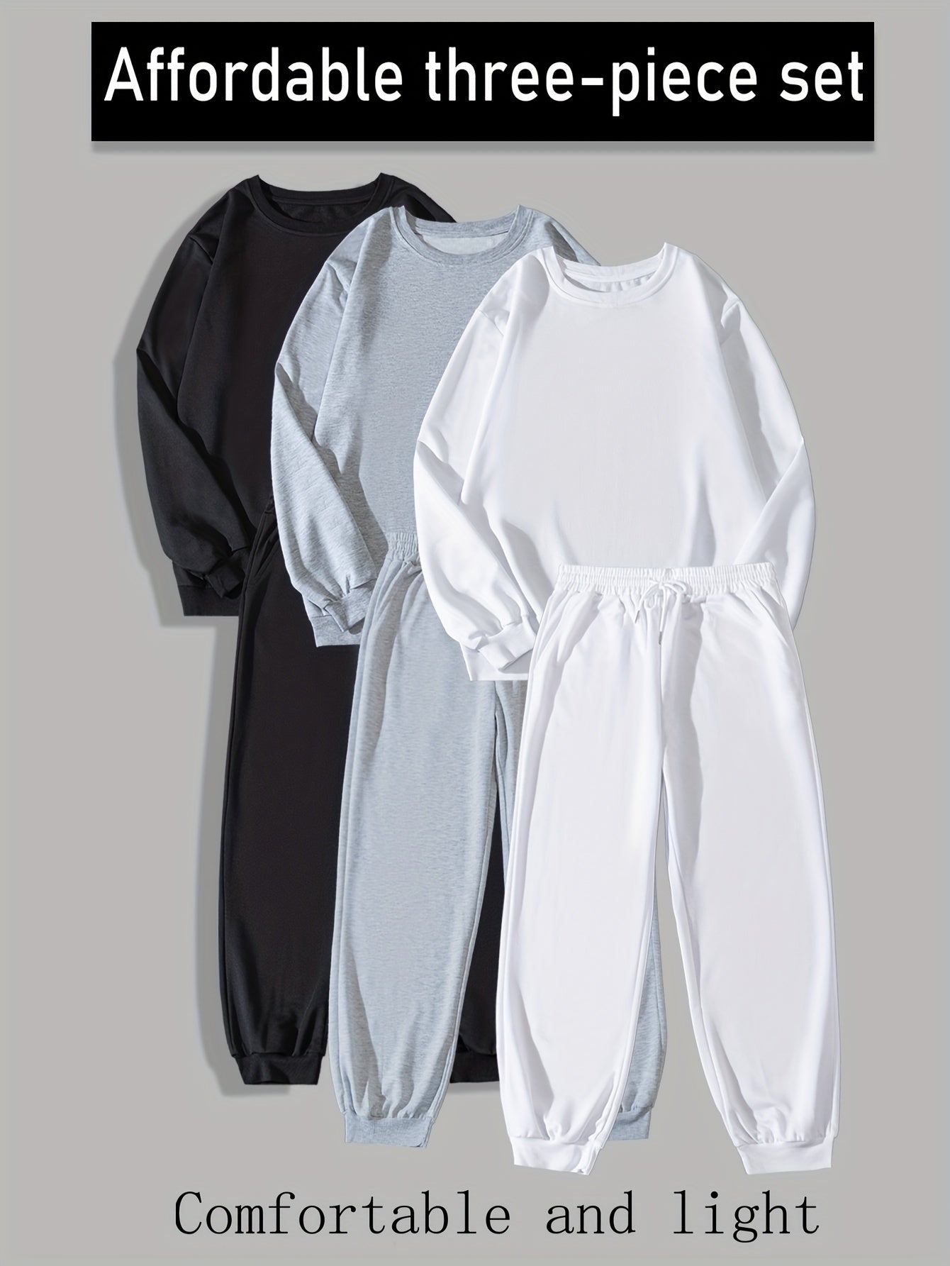 Men's Casual Sweatshirt & Sweatpants Set for Autumn