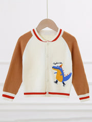 Dinosaur Cartoon Boys Jacket Spring Fall Outwear Kids