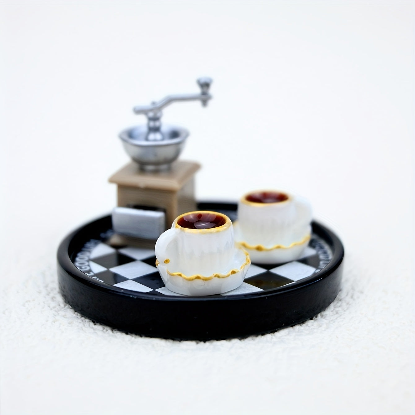 Mini Coffee Machine Set Ornament 1:12 Dollhouse Food Photography Props