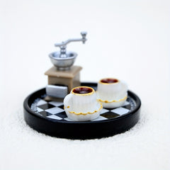Mini Coffee Machine Set Ornament 1:12 Dollhouse Food Photography Props