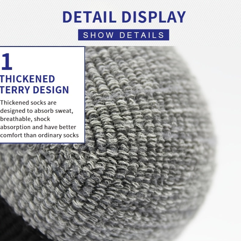 Men's Heated Crew Boot Socks Winter Thermal Ski Socks for Cold Weather
