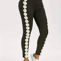  Ditsy Print Slim Fit Leggings