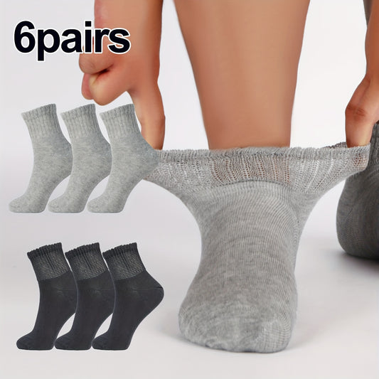 6 Pairs Diabetic Ankle Socks Viscose Blend Soft & Comfortable