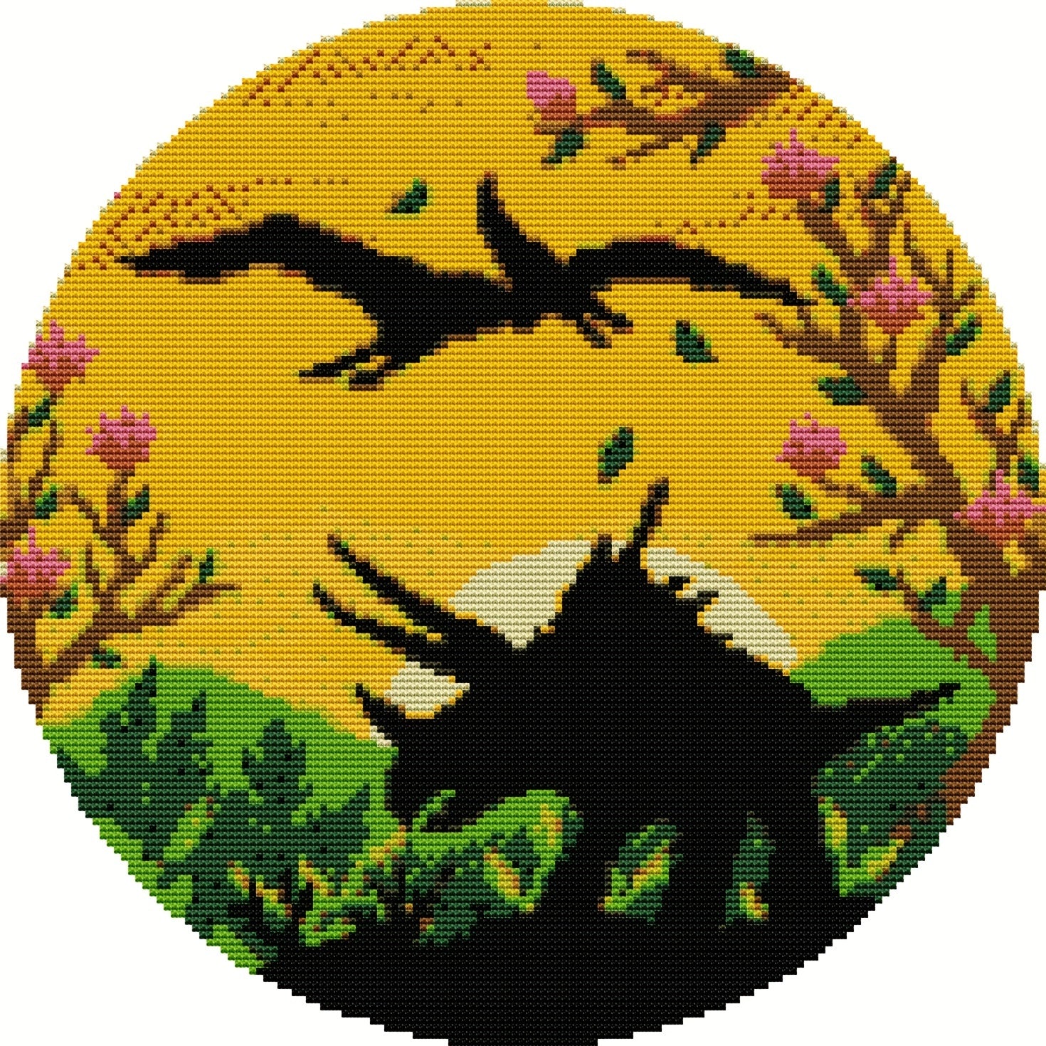 DIY Halloween Cross Stitch Decorative Painting Kit