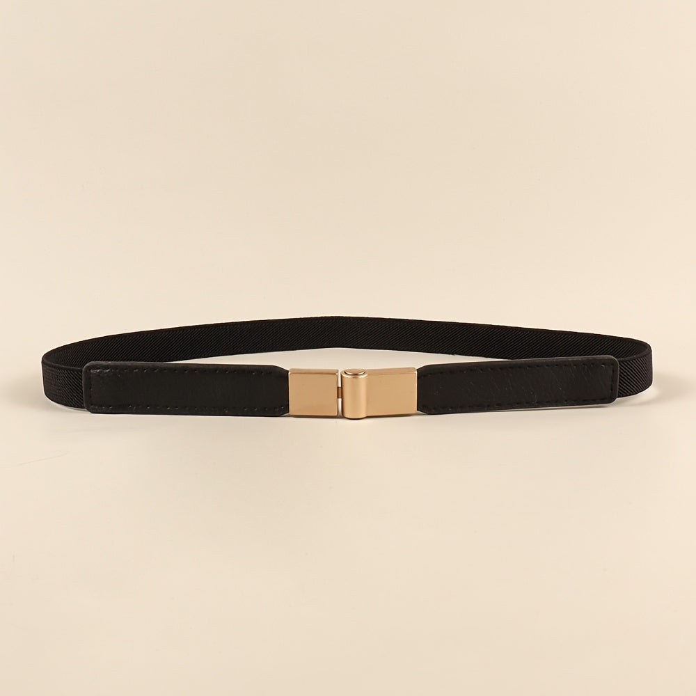 4PCS Brown Leaf and Bow Buckle Belt Set for Women
