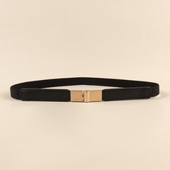 4PCS Brown Leaf and Bow Buckle Belt Set for Women