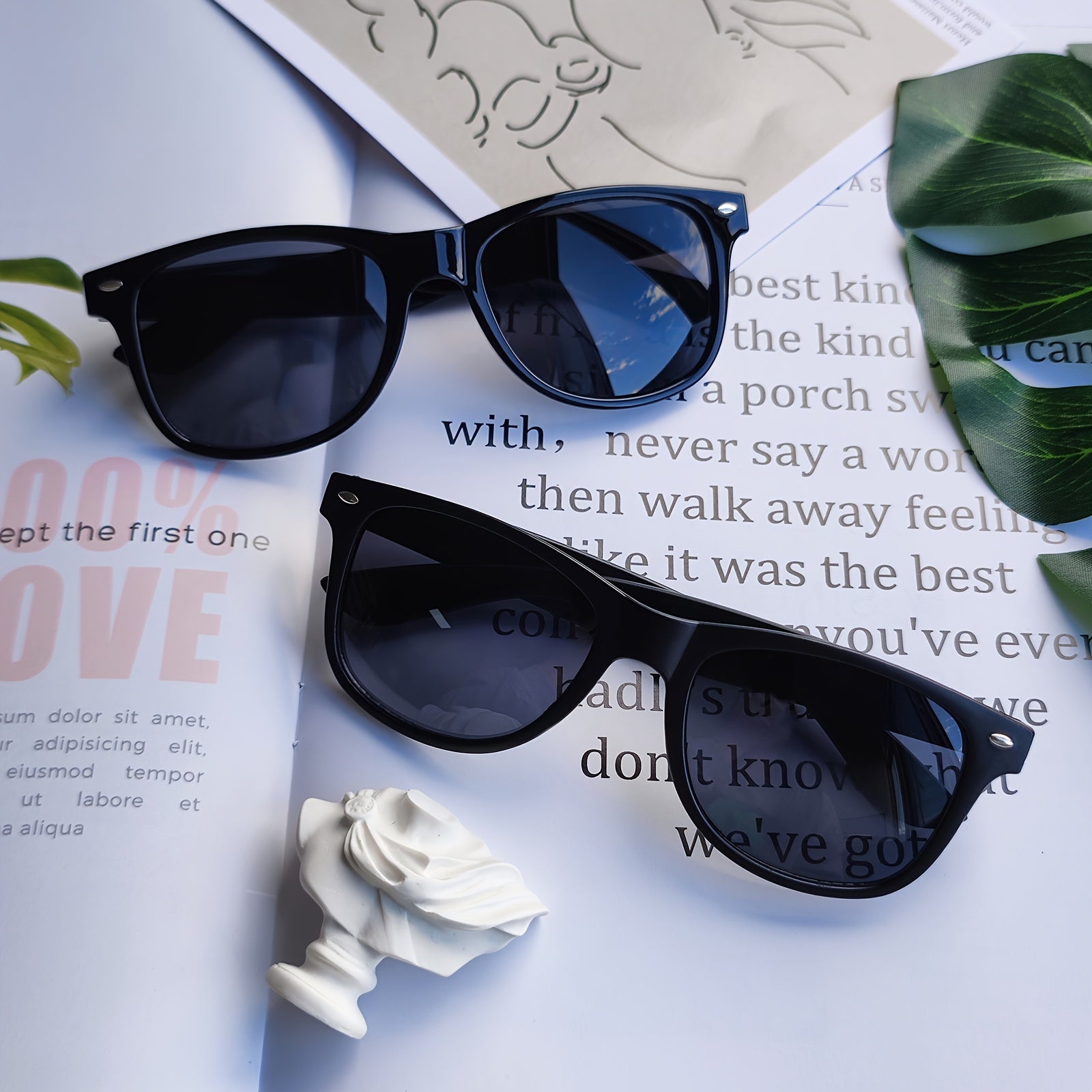 Rereo Square Sunglasses Men Women Oversized Stylish Sun Glasses