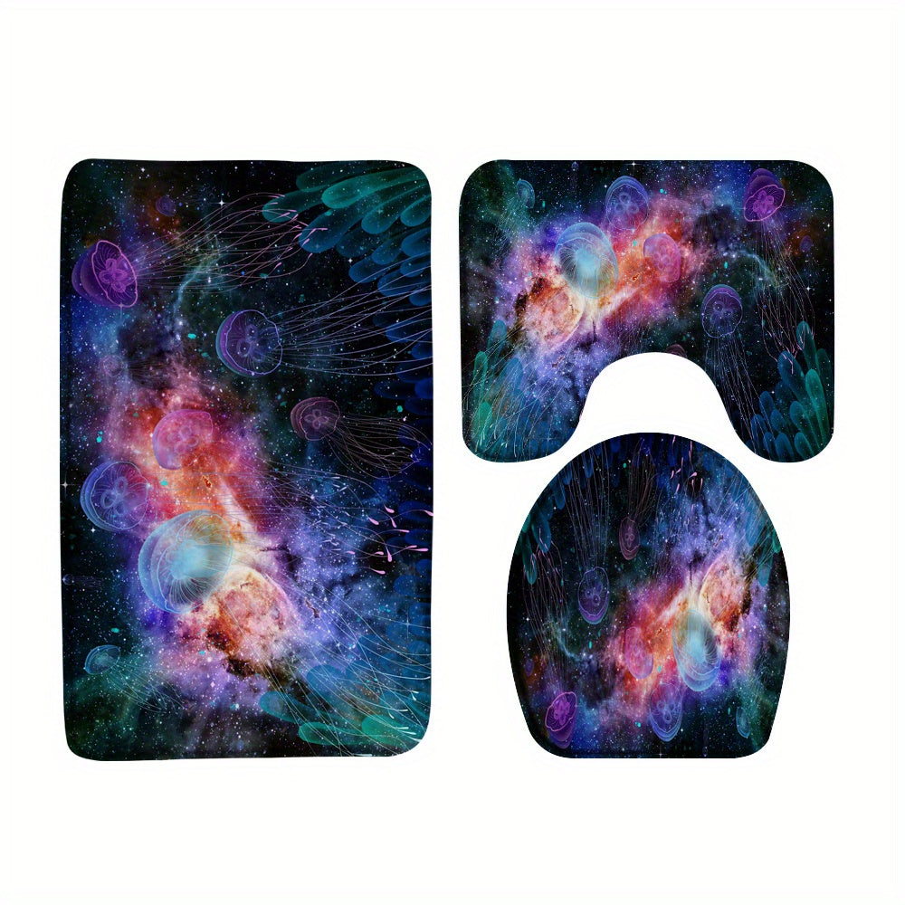 Jellyfish Shower Curtain Set with Bath Mats - Bathroom Decor