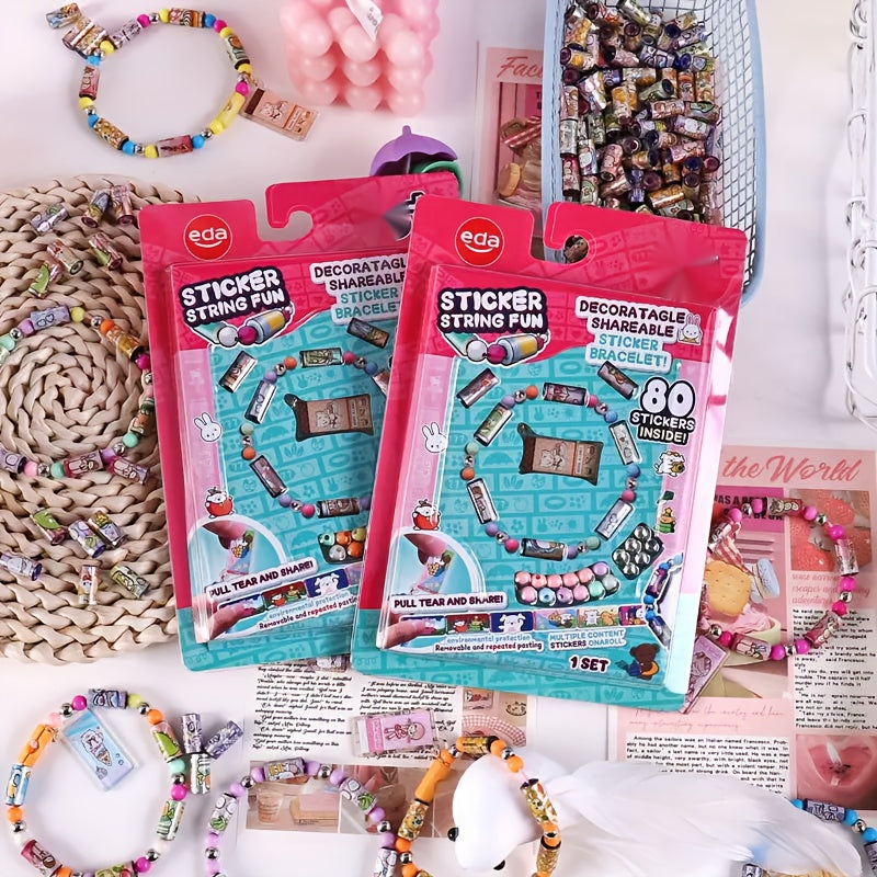 80 DIY Sticker Bracelet Hand Bead Surprise