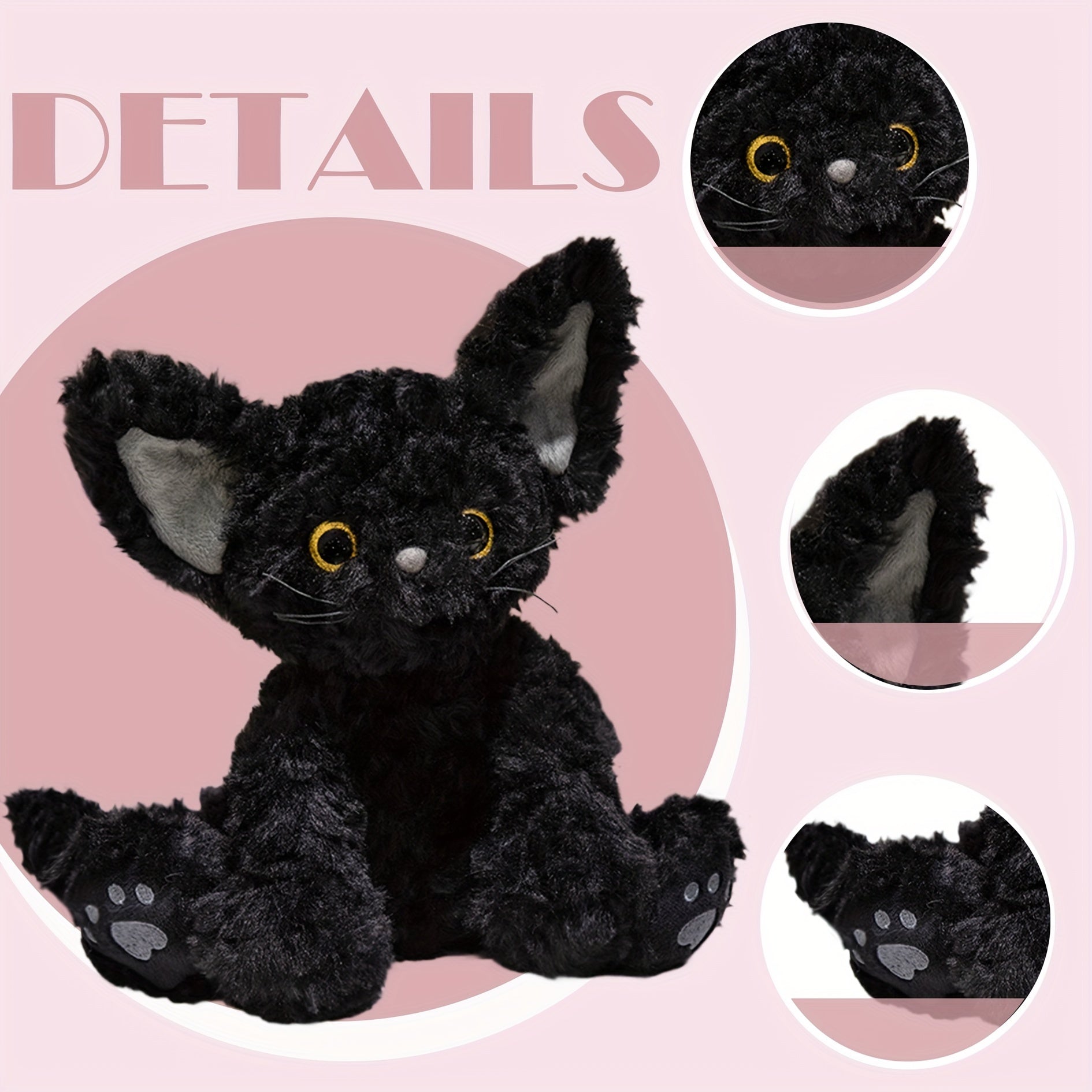 30cm Cuddly Cat Plush Toy Soft Polyester Stuffed Animal