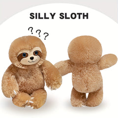 Large Soft Brown Sloth Plush Toy Stuffed Animal - Home Decor