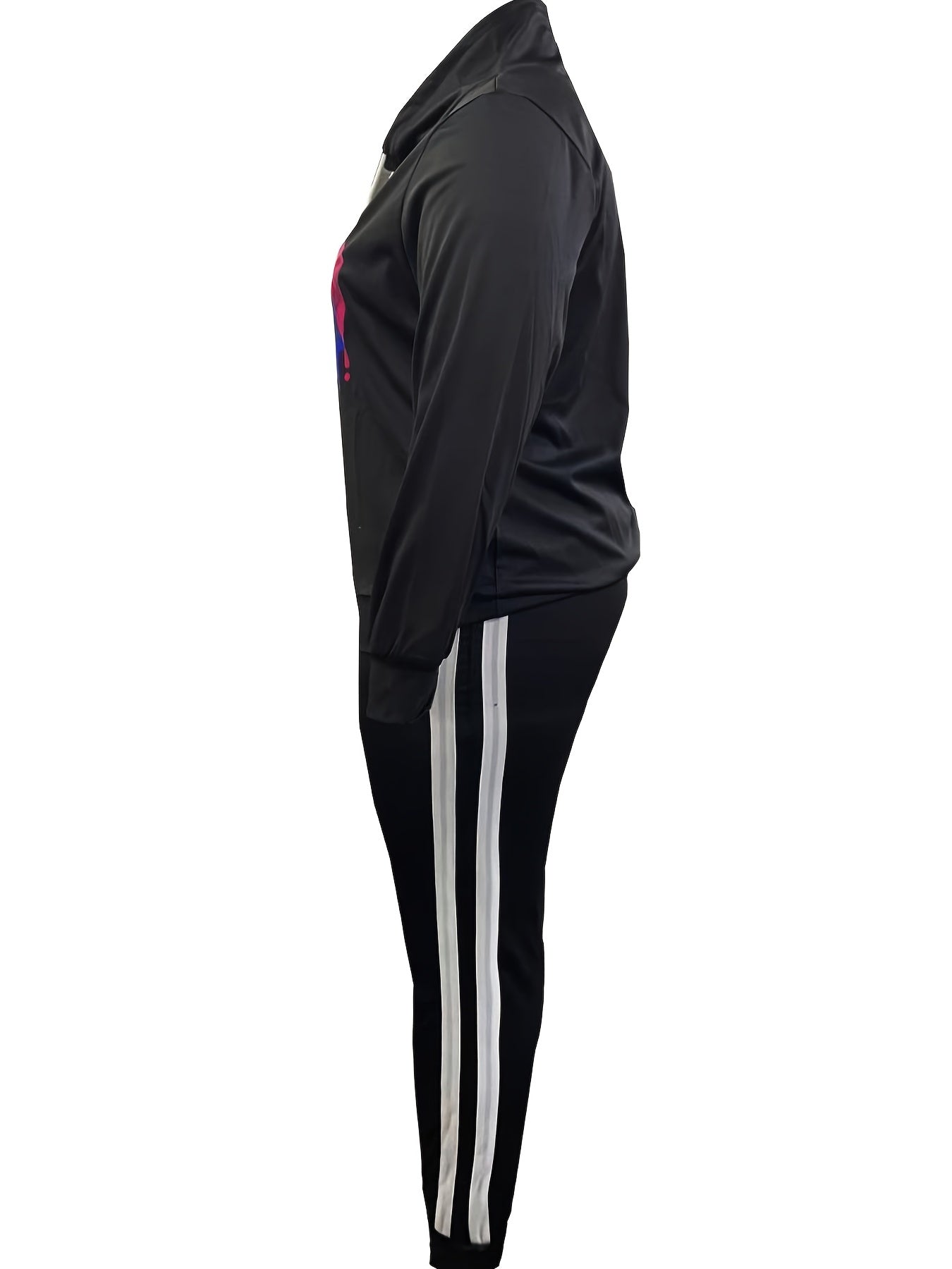  Lip Print Hoodie & Pants Set