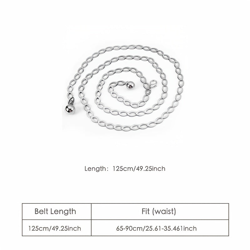 Metal Chain Belt Decoration Thin Waist Chain For Women