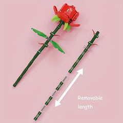 DIY Red Roses Blocks Flowers Gift Girlfriend