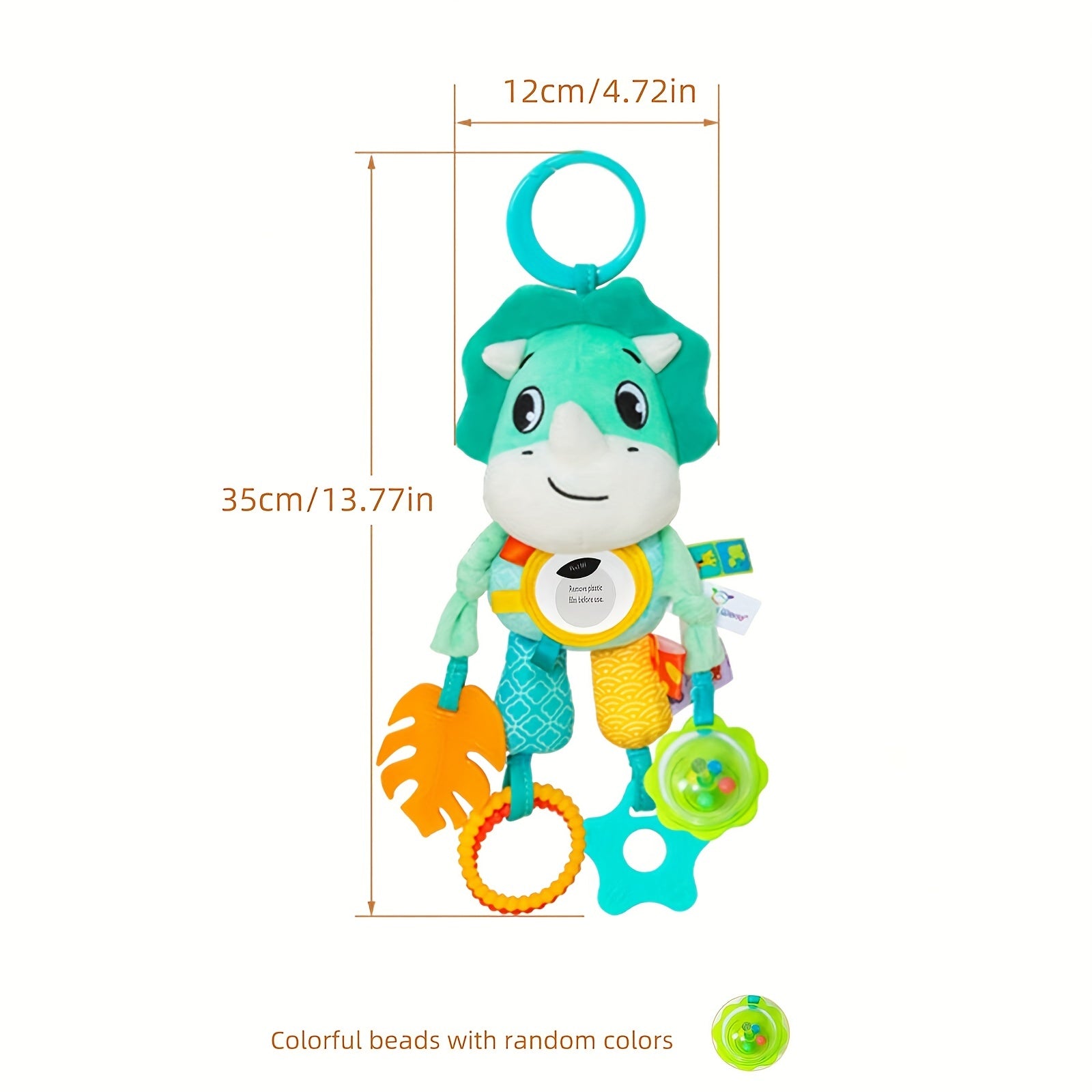 Plush Animal Car Seat Toy with Wind Chime
