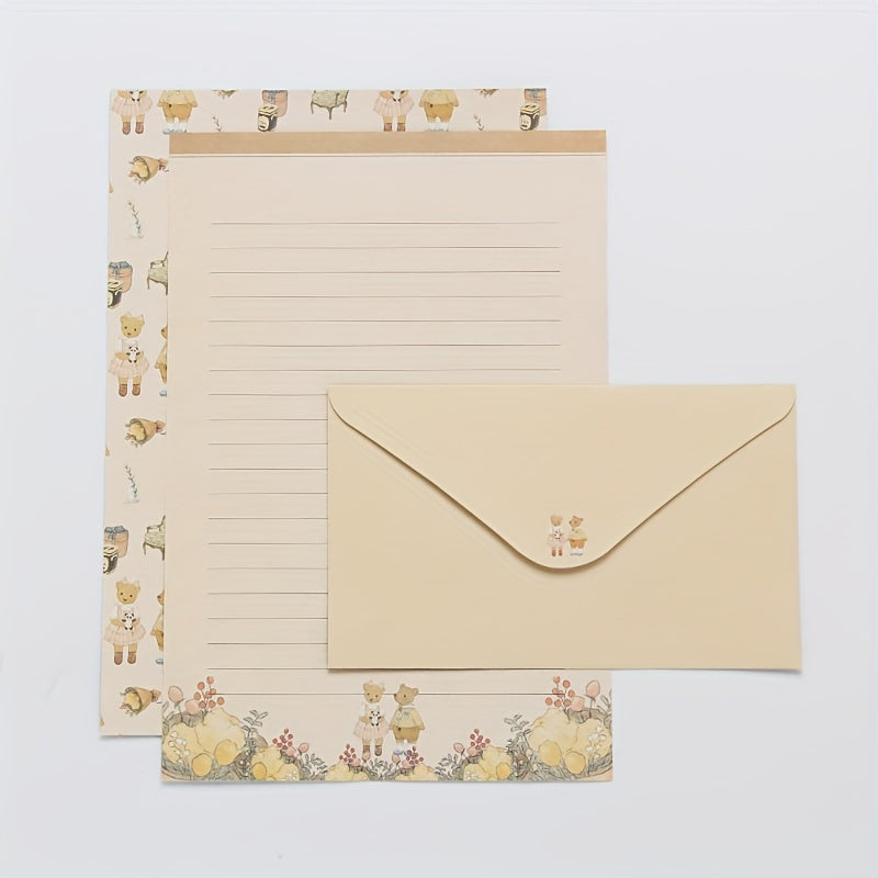 Stationary Set: 6 Letter Paper, 3 Envelopes, Writing Letters