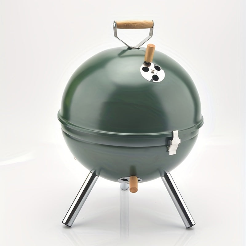 Portable Charcoal Grill BBQ Kettle-Tabletop Outdoor Barbecue Smoker