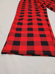 Women's Plus Plaid Print High Rise Stretch Pants