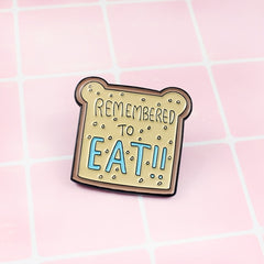Cute Bear Toast Cartoon Brooch
