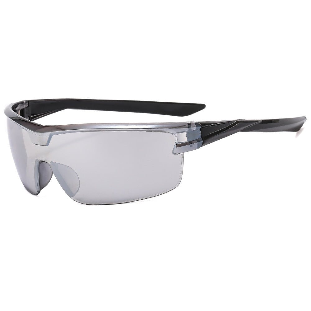 Cyber Y2k Shield Sunglasses Women Rimless Oversized Shades Gradient Lens