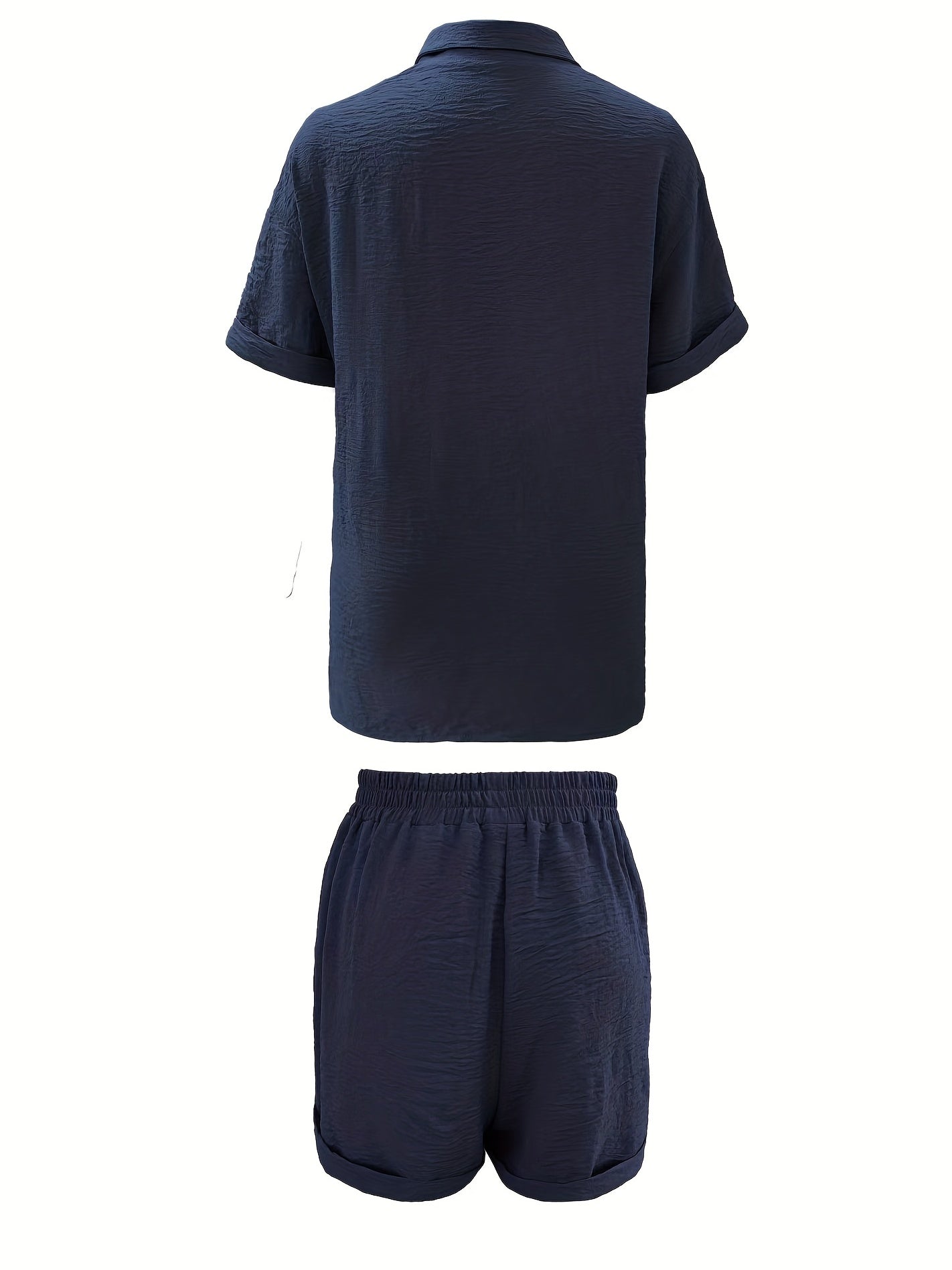  Women 2 Piece Casual Set Blouse & Shorts