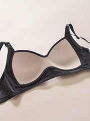 Polka Dot Wireless Push Up Bra for Women
