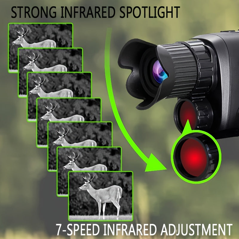 1080P HD Night Vision Monocular, 128GB Storage, 7 Speed Infrared