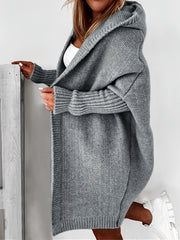 Oversized Knitted Cardigan Long Sleeve Casual Sweater For Winter & Fall