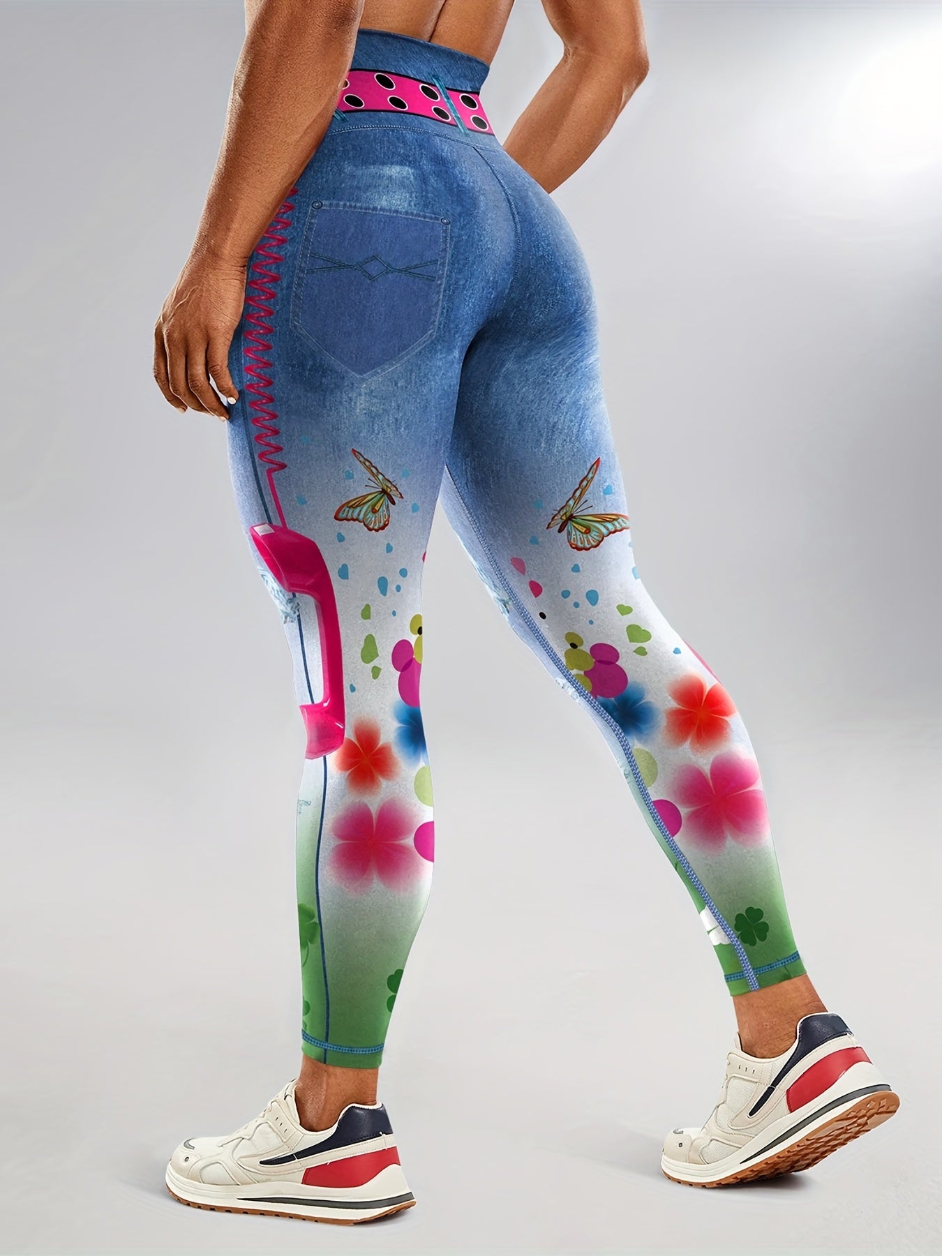 Women's Jeans Yoga Leggings High Waist Outdoor Workout