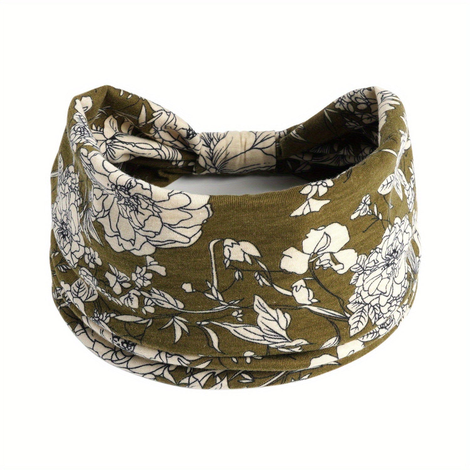 Chinese Rose Print Headband High Elasticity Sweatband For Yoga Running