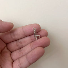 Set of 4 Mini Metal Chairs for Dollhouses