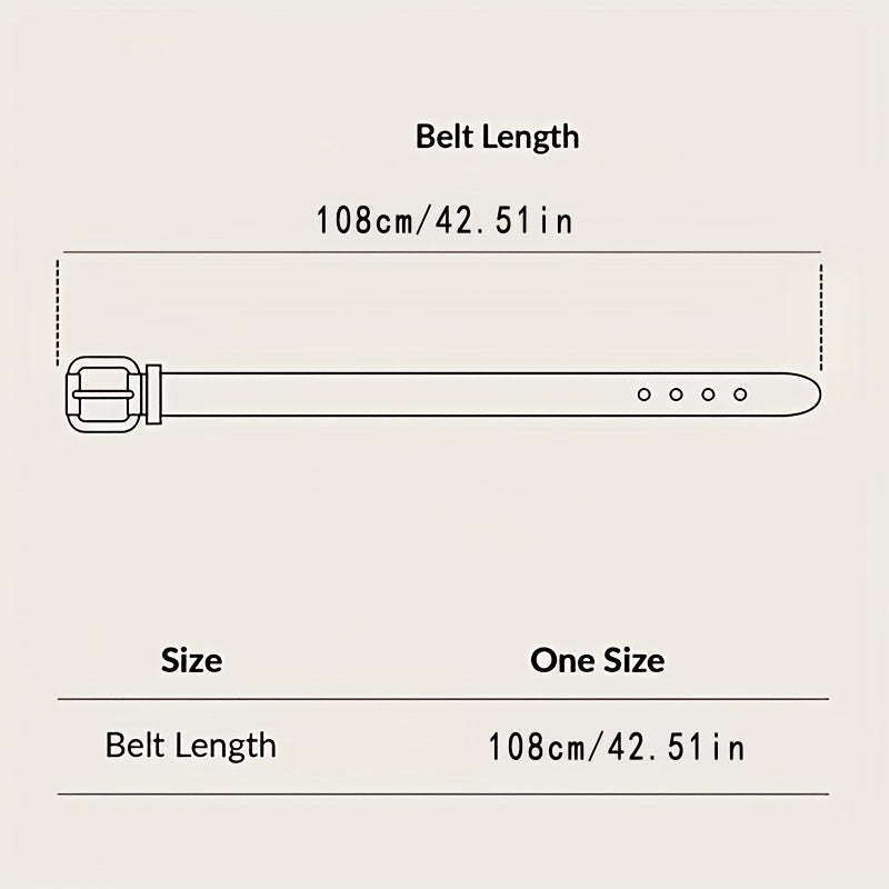Unisex PU Leather Belt No Hole Buckle Waist Belts Non Porous Waistband